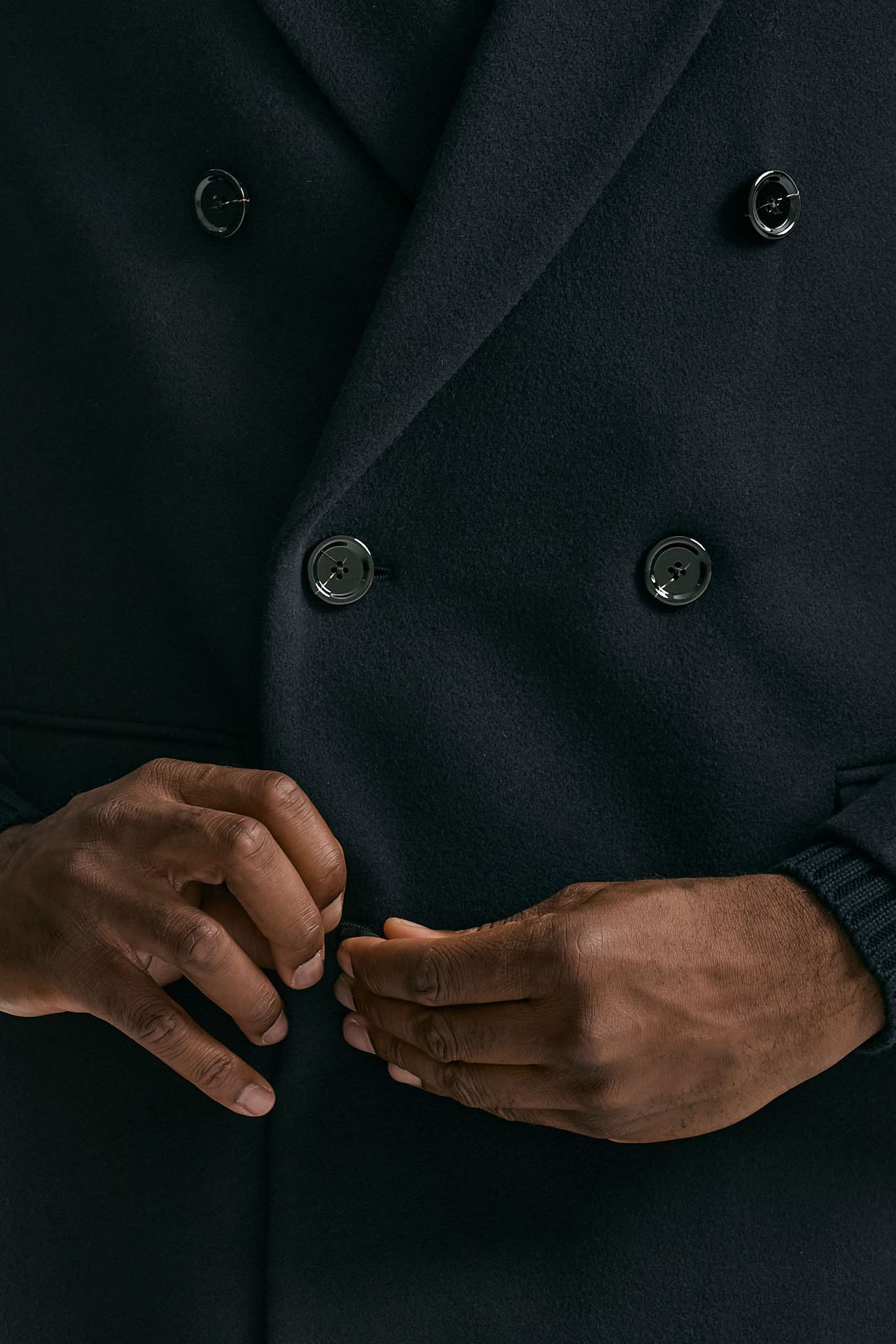 Cappotto doppiopetto in lana blu men Lardini - 5