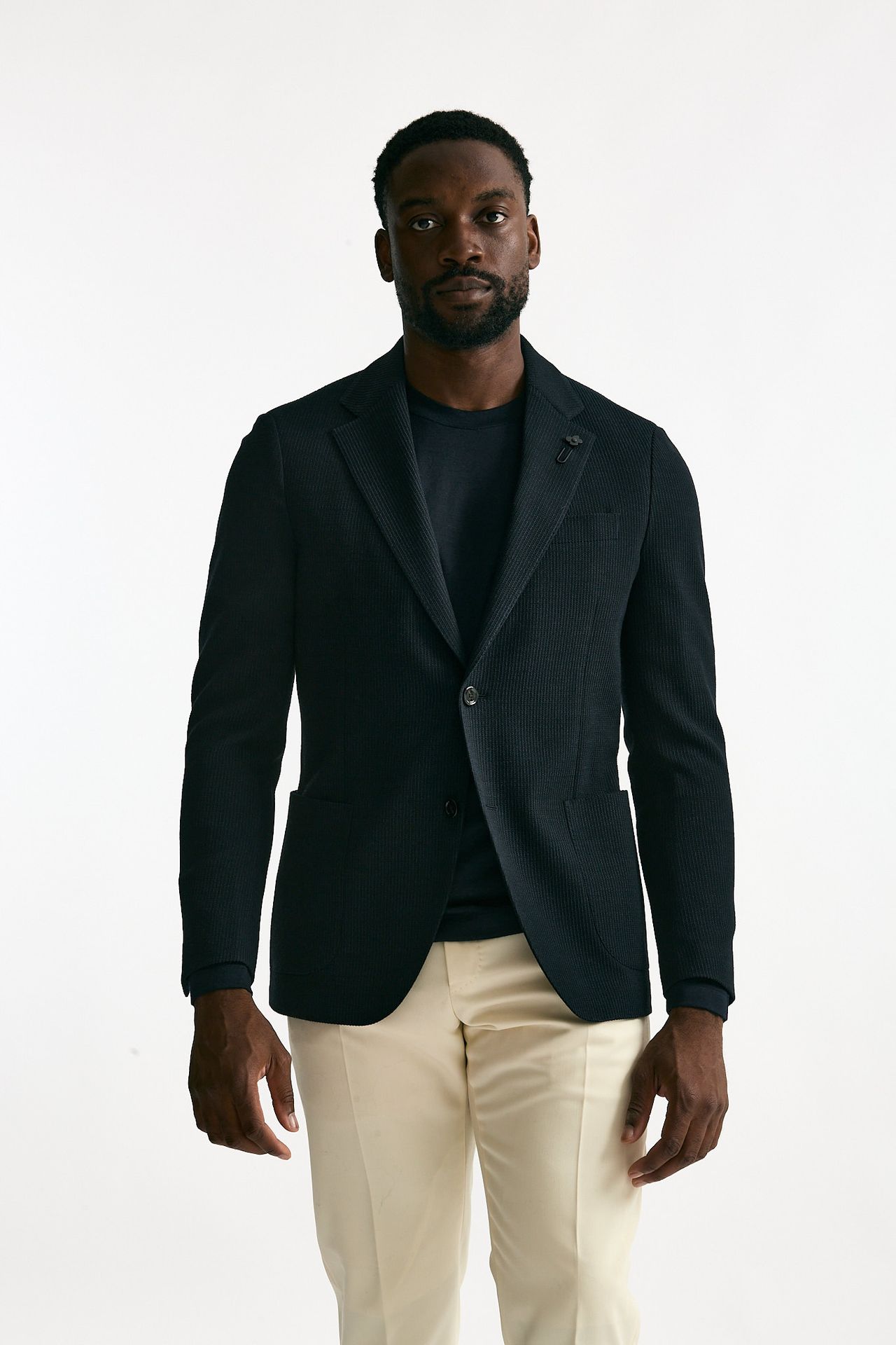 Giacca monopetto blu lana cotone men Lardini - 2