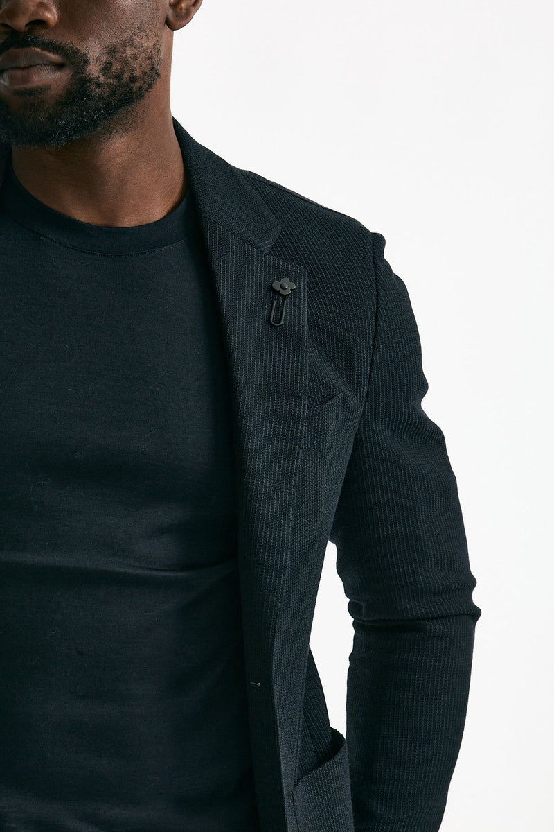 Giacca monopetto blu lana cotone men Lardini - 5