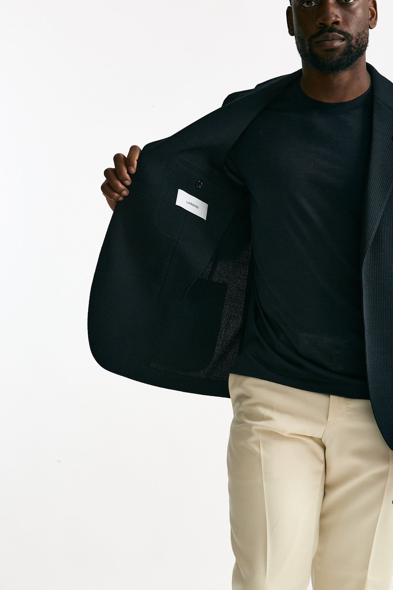 Giacca monopetto blu lana cotone men Lardini - 6