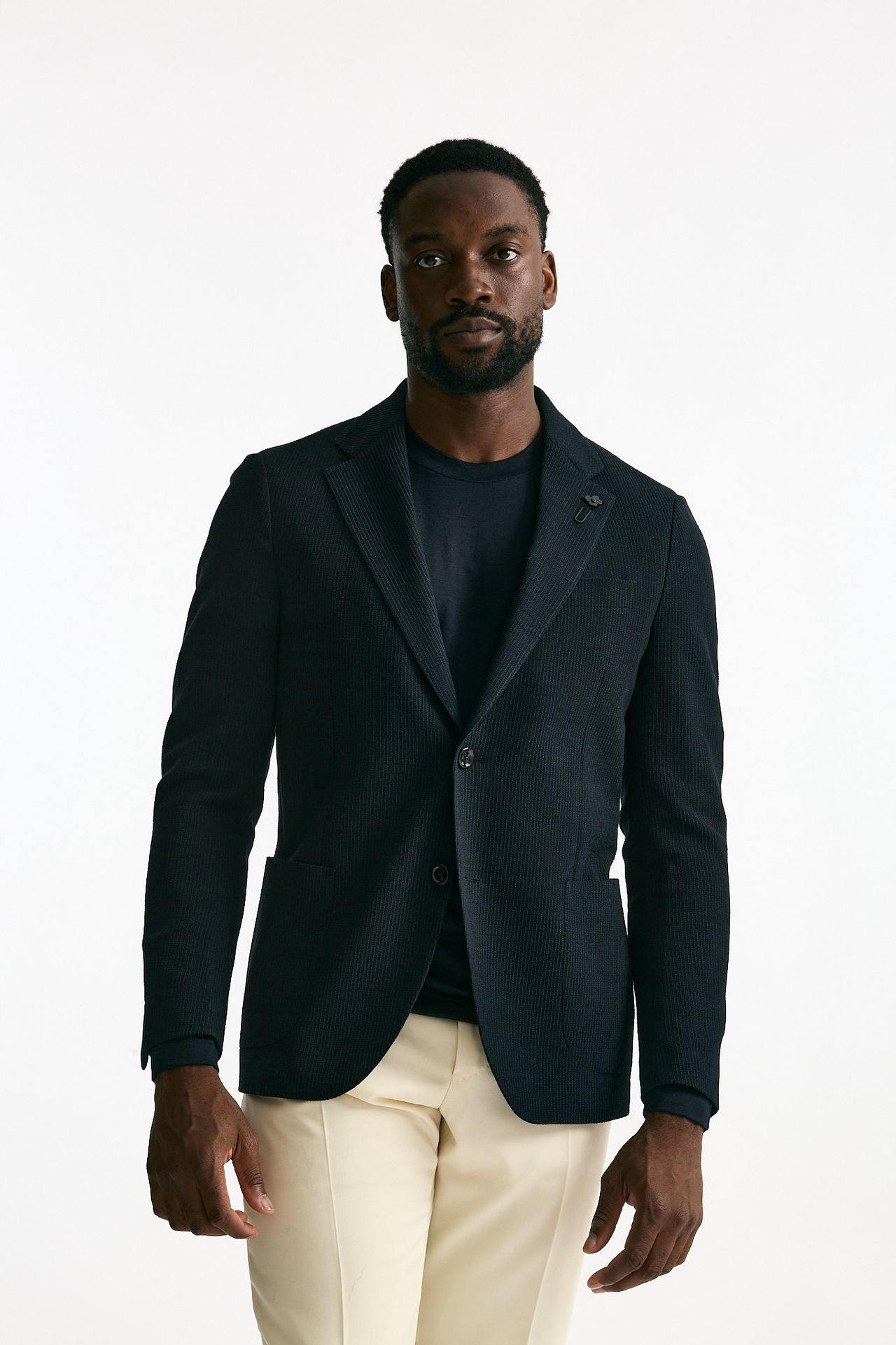 Giacca monopetto blu lana cotone men Lardini - 7