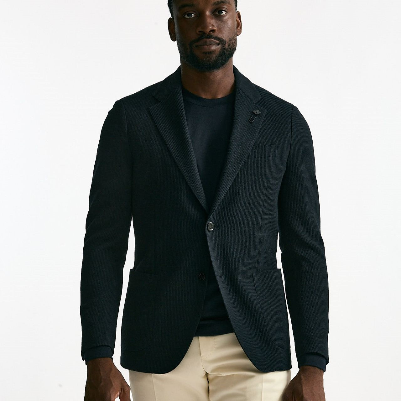 Giacca monopetto blu lana cotone men Lardini - 8