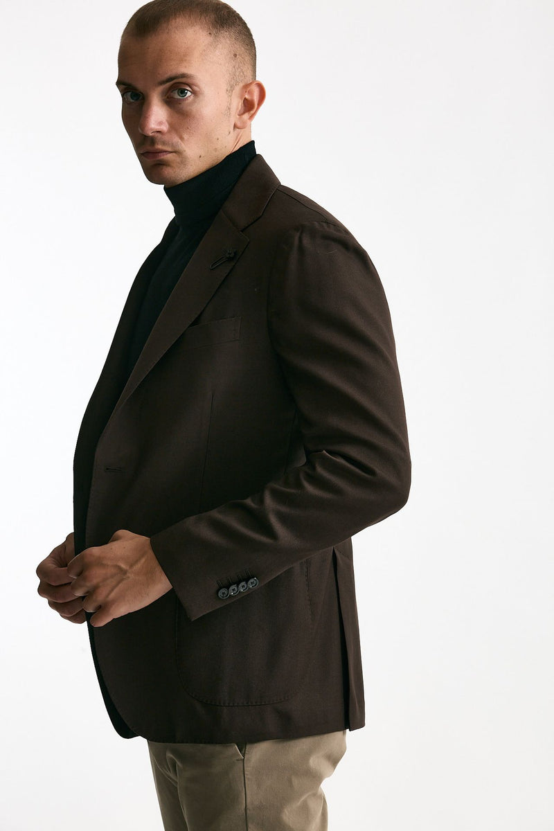 Giacca monopetto marrone lana e seta men Lardini - 1
