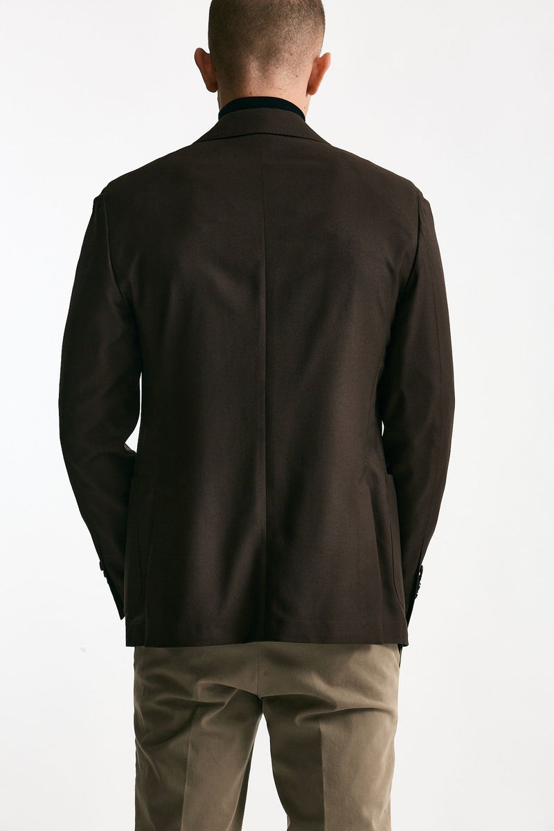 Giacca monopetto marrone lana e seta men Lardini - 3
