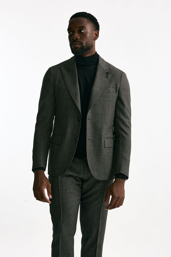 Abito monopetto in lana micro fantasia men Lardini