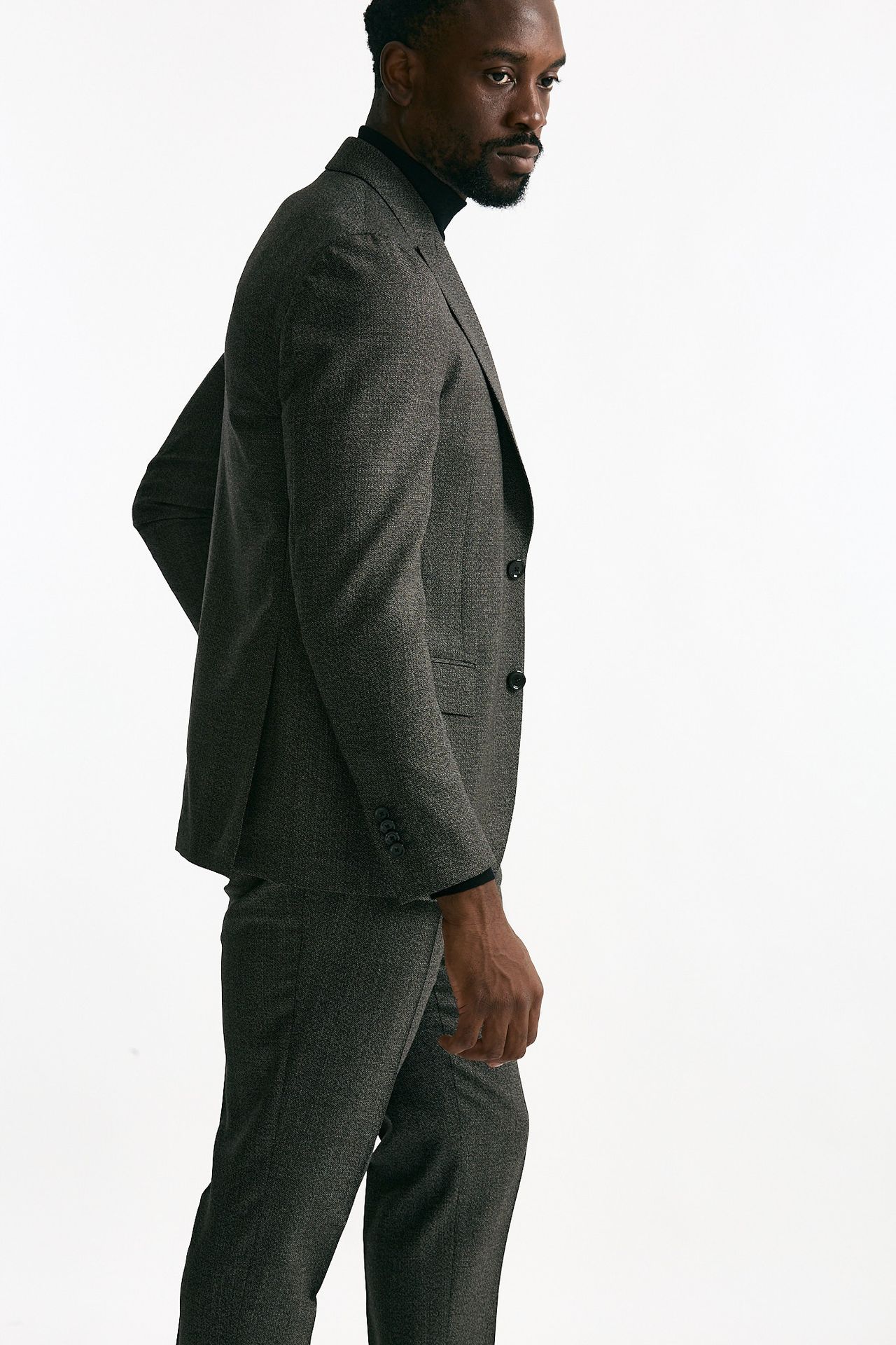 Abito monopetto in lana micro fantasia men Lardini - 4