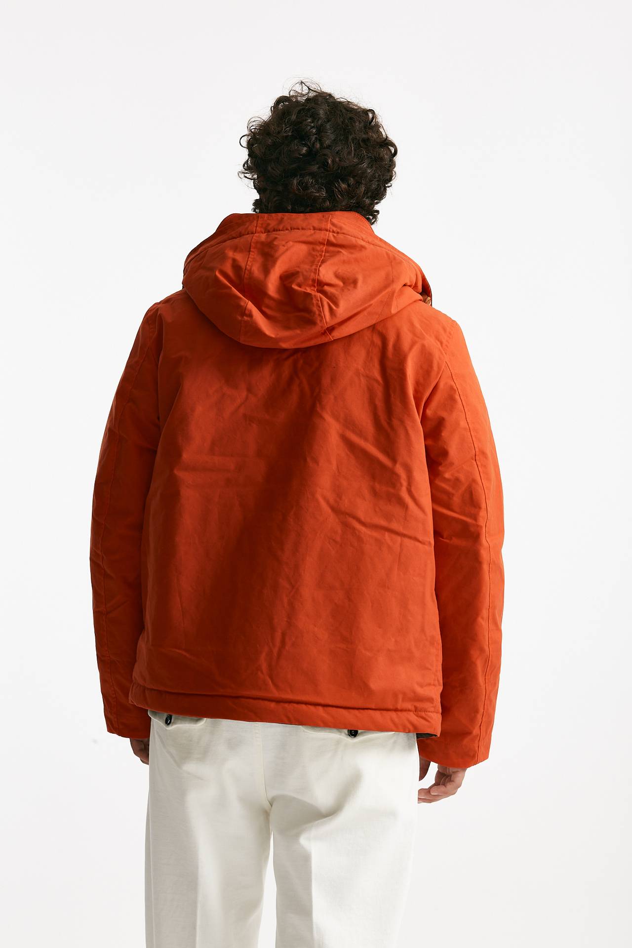 giubbotto blazer coat in cotone cerato arancio men Manifattura ceccarelli - 3