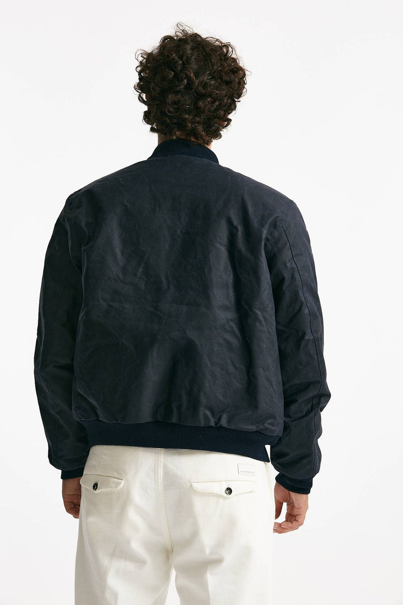 bomber new bomber in cotone cerato blu men Manifattura ceccarelli - 3
