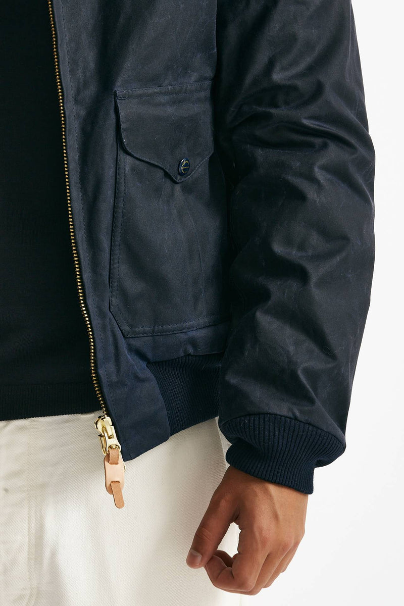 bomber new bomber in cotone cerato blu men Manifattura ceccarelli - 5
