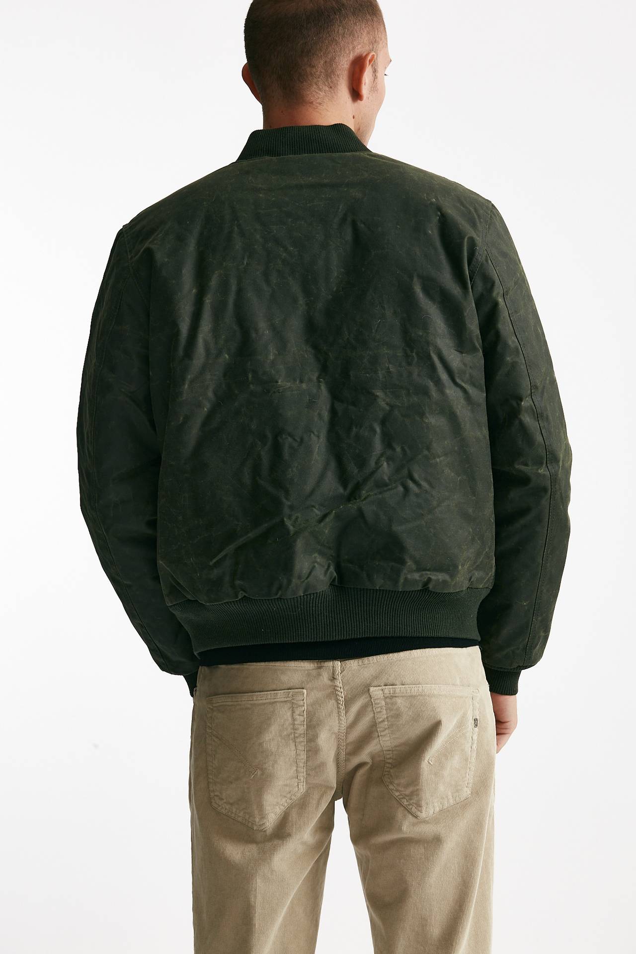 bomber new bomber in cotone cerato verde men Manifattura ceccarelli - 3