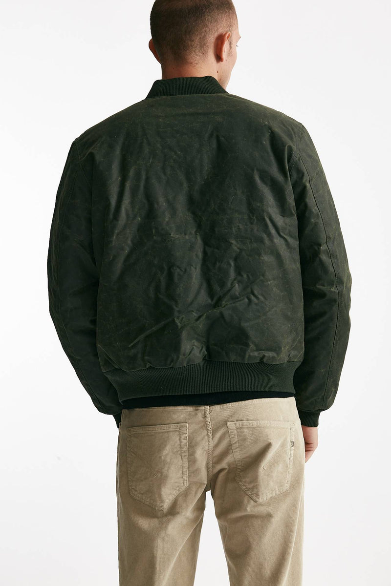 bomber new bomber in cotone cerato verde men Manifattura ceccarelli - 3