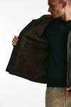 giubbotto blazer coat in cotone cerato marrone men Manifattura ceccarelli - 6
