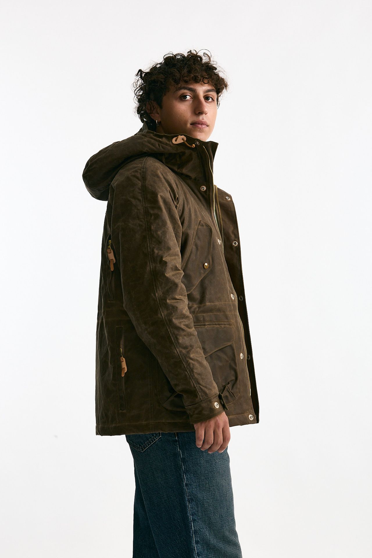 Parka FISHERMAN PARKA in cotone cerato marrone men Manifattura ceccarelli - 3