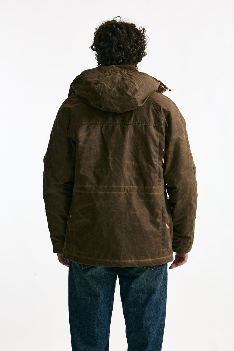 Parka FISHERMAN PARKA in cotone cerato marrone men Manifattura ceccarelli - 4