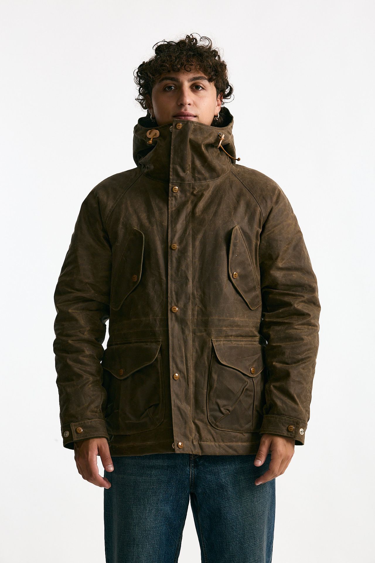 Parka FISHERMAN PARKA in cotone cerato marrone men Manifattura ceccarelli - 6