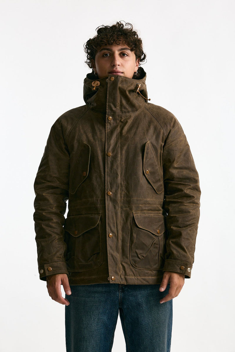 Parka FISHERMAN PARKA in cotone cerato marrone men Manifattura ceccarelli - 6