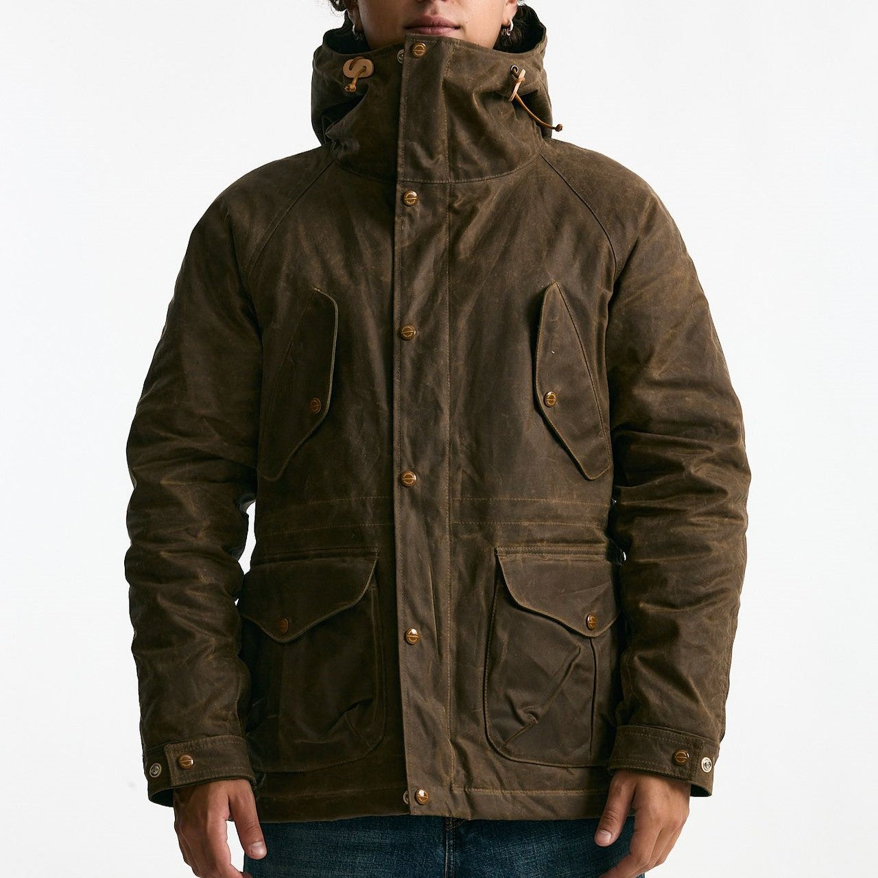 Parka FISHERMAN PARKA in cotone cerato marrone men Manifattura ceccarelli - 10