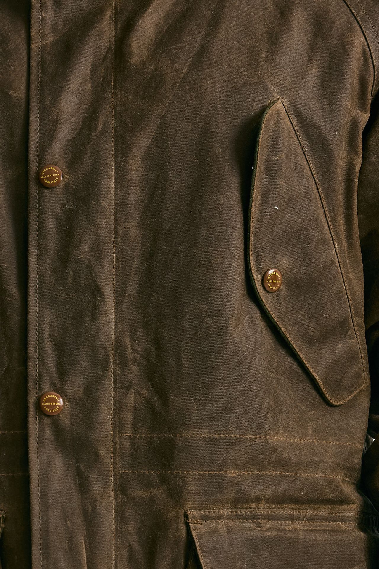 Parka FISHERMAN PARKA in cotone cerato marrone men Manifattura ceccarelli - 7