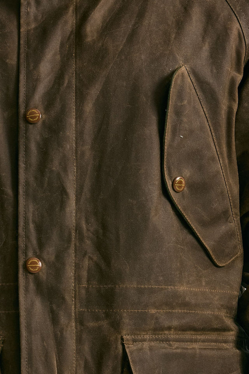 Parka FISHERMAN PARKA in cotone cerato marrone men Manifattura ceccarelli - 7