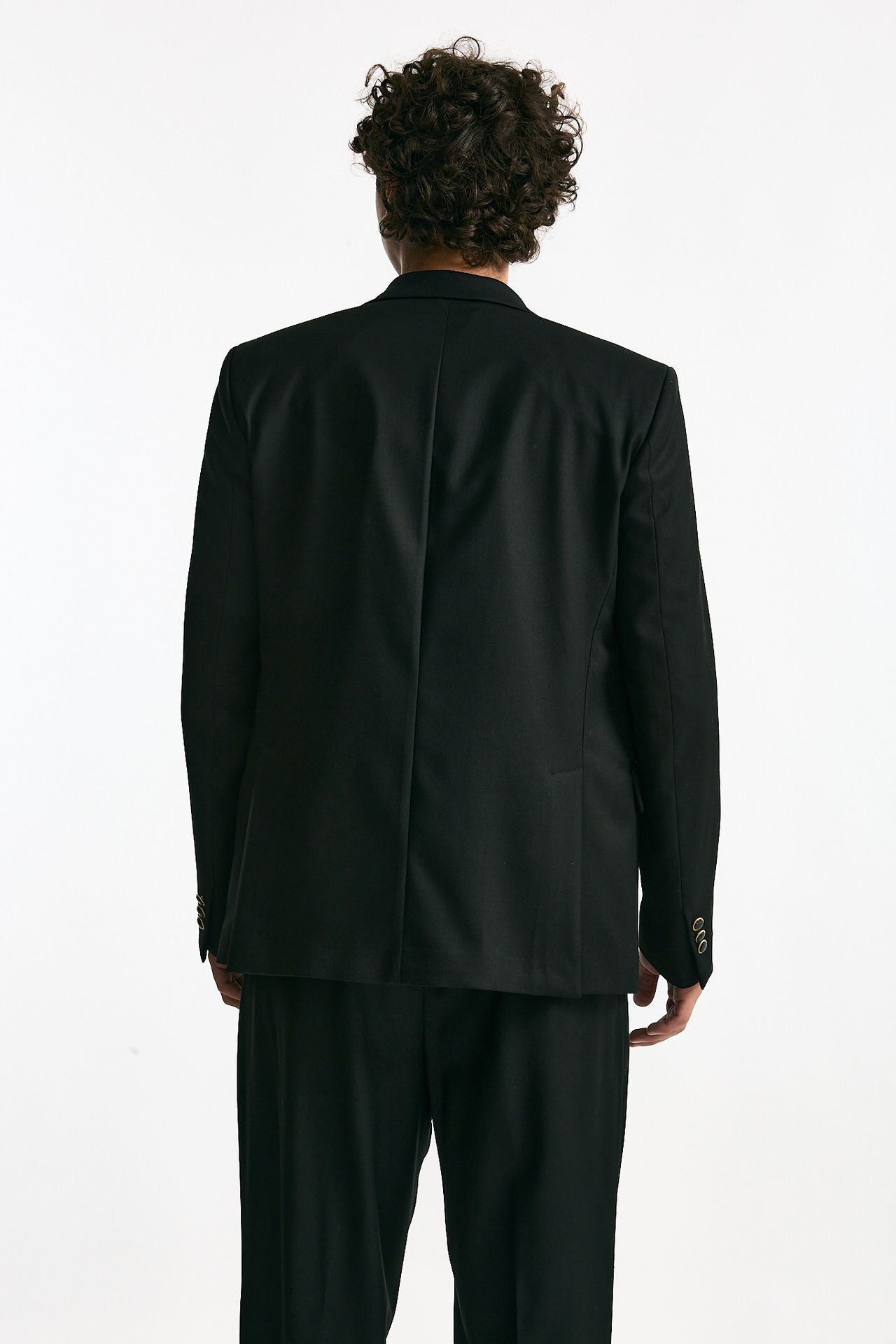Giacca doppiopetto nero men Marsēm - 5