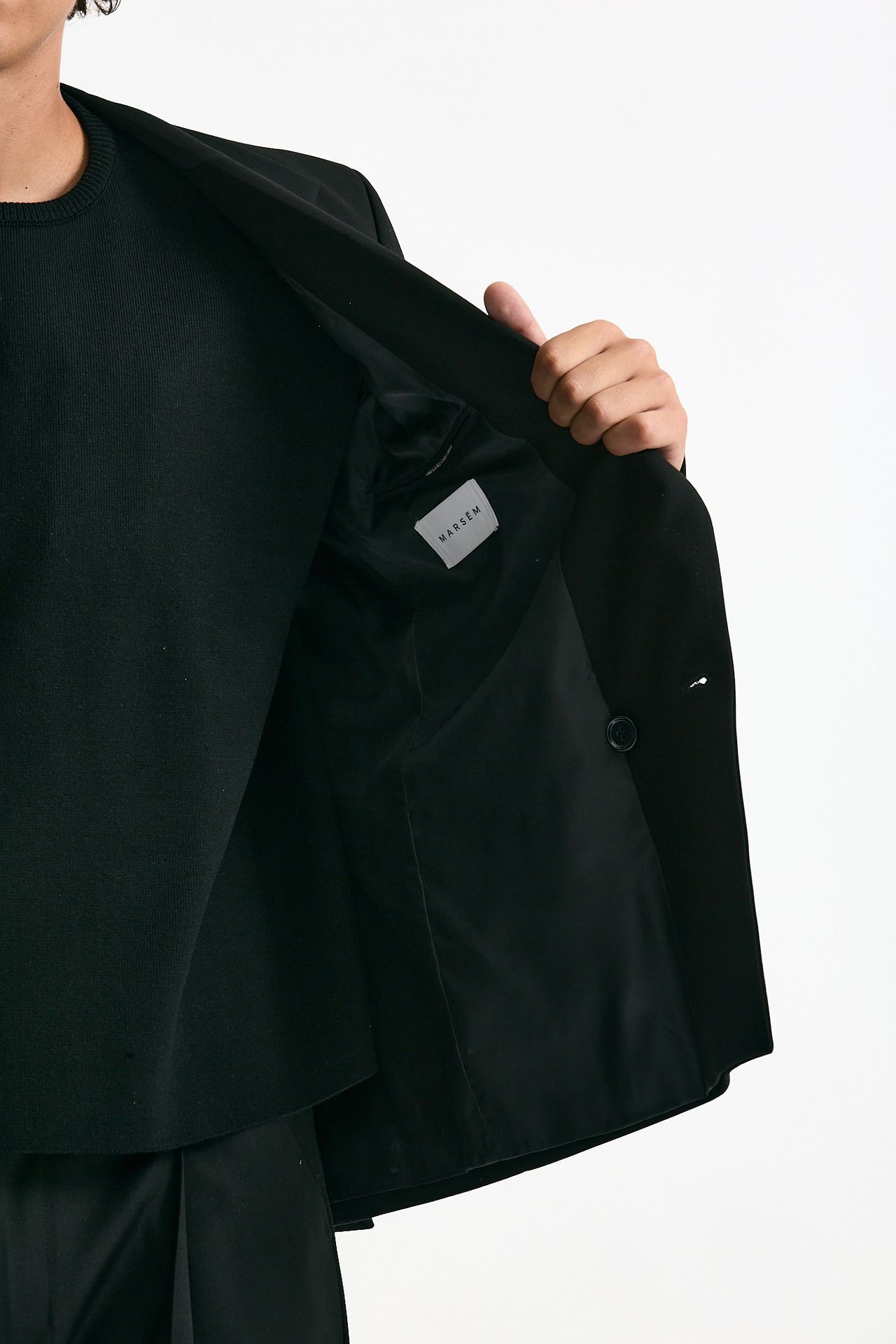 Giacca doppiopetto nero men Marsēm - 9