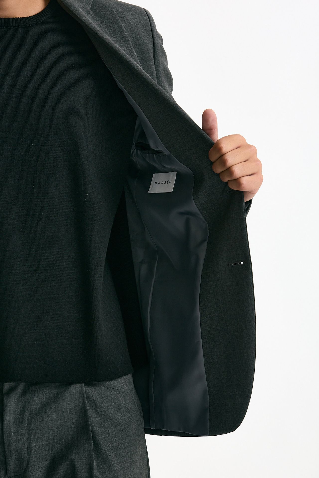 Giacca monopetto grigio men Marsēm - 6