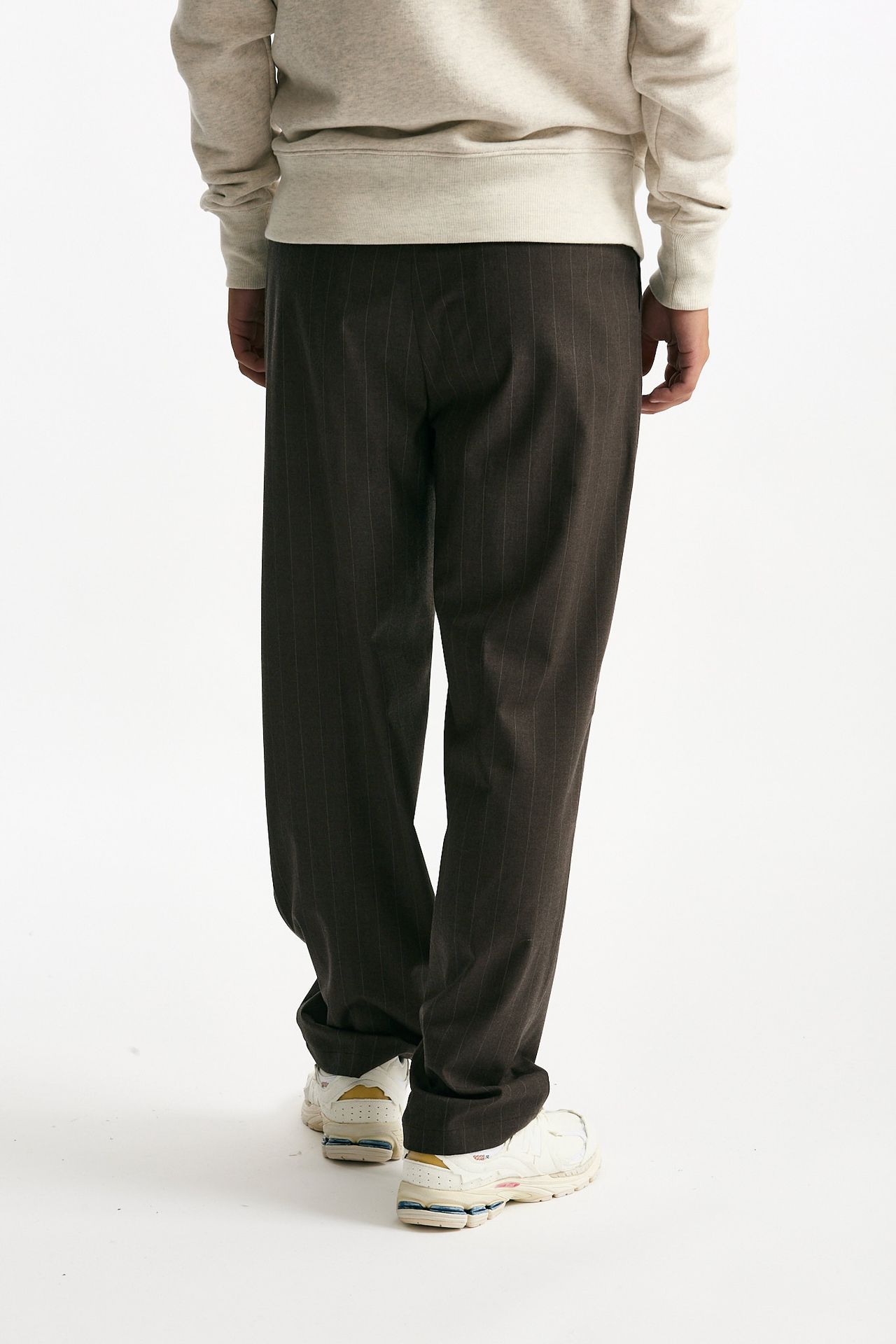 Pantalone gamba ampia marrone gessato men Marsēm - 3