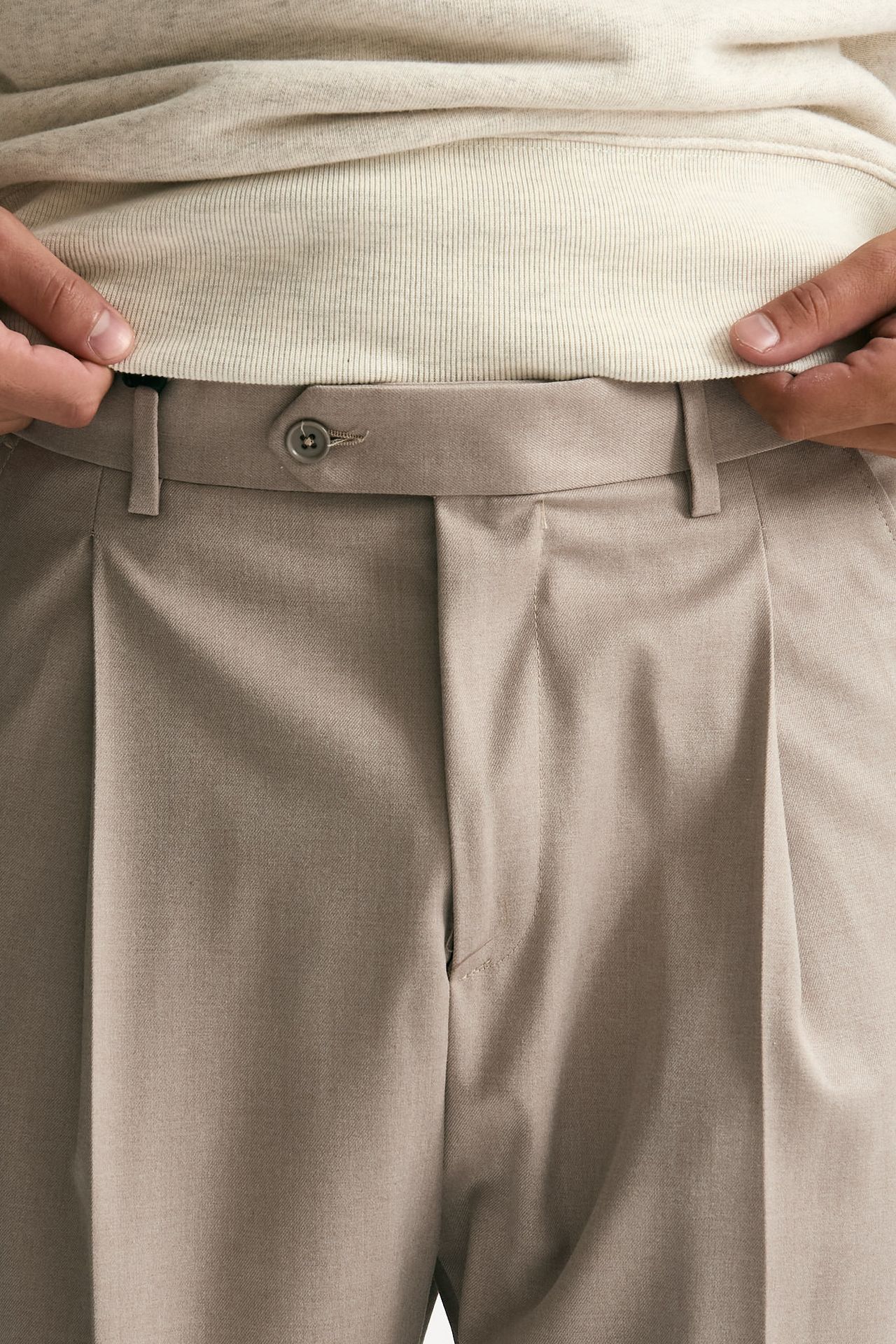 Pantalone gamba ampia beige men Marsēm - 6
