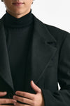 Cappotto monopetto nero misto lana men Marsēm - 5