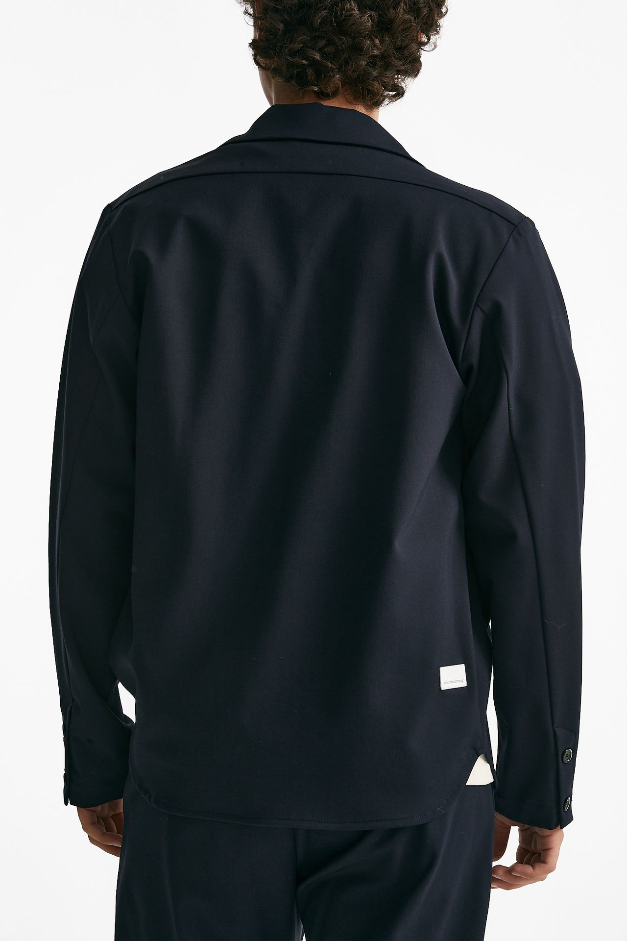 Overshirt lana e poliestere stretch blu men Nine in the morning - 3