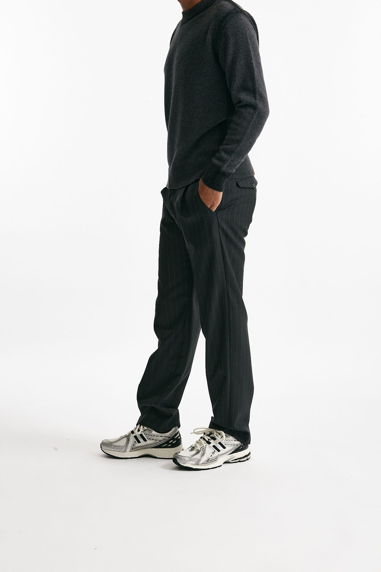 Pantalone FOLD 2 lana stretch gessato men Nine in the morning - 4