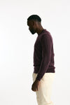 Maglia in lana e cashmere lavata bordeaux men Mauro ottaviani - 1