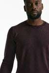 Maglia in lana e cashmere lavata bordeaux men Mauro ottaviani - 5