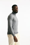 Dolcevita in cashmere e seta grigio men Mauro ottaviani - 4