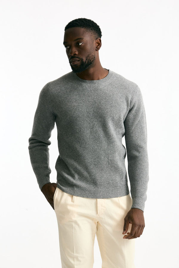 Maglia in lana e cashmere grigio men Mauro ottaviani