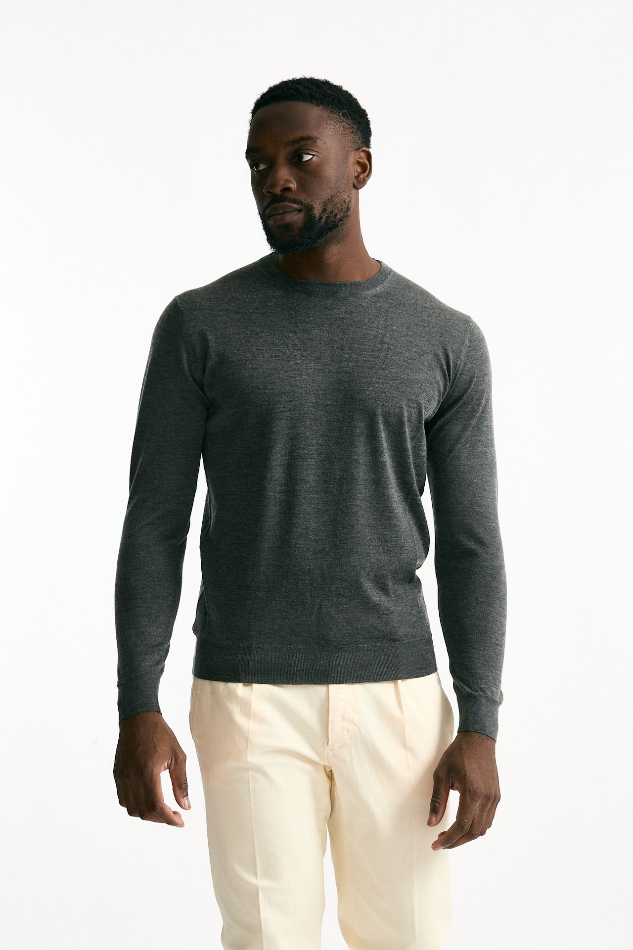 Maglia in cashmere e seta grigio men Mauro ottaviani - 2