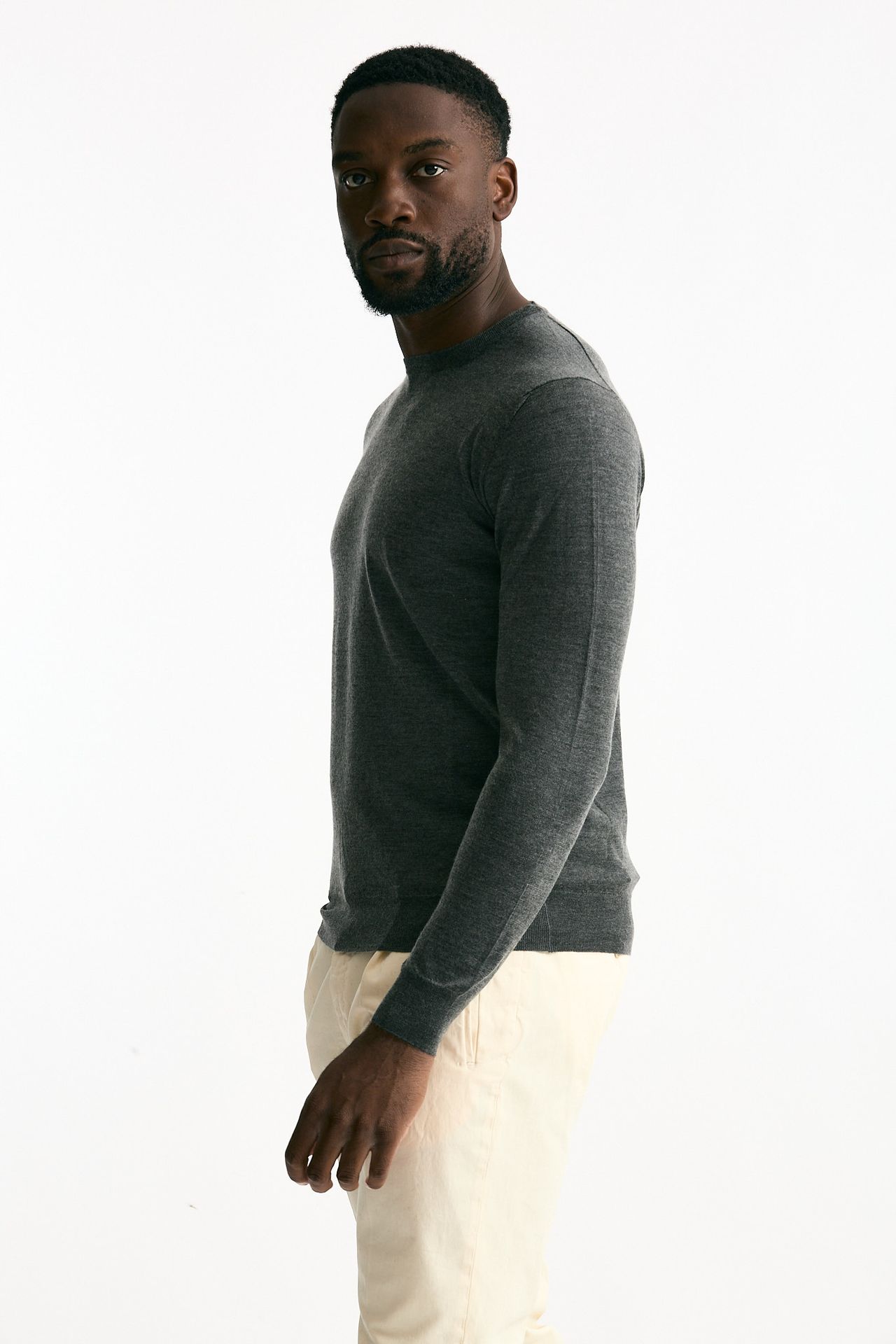 Maglia in cashmere e seta grigio men Mauro ottaviani - 3