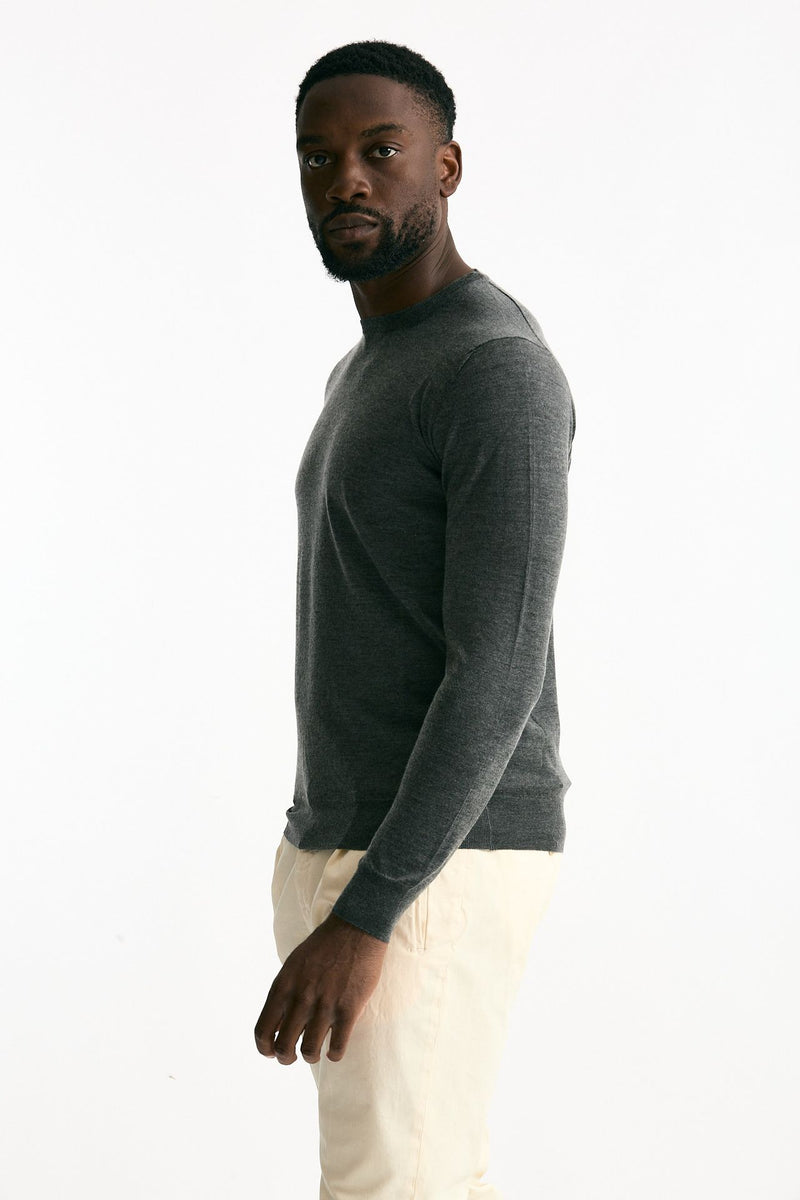 Maglia in cashmere e seta grigio men Mauro ottaviani - 3