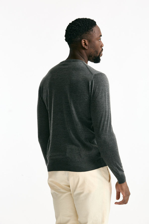 Maglia in cashmere e seta grigio men Mauro ottaviani