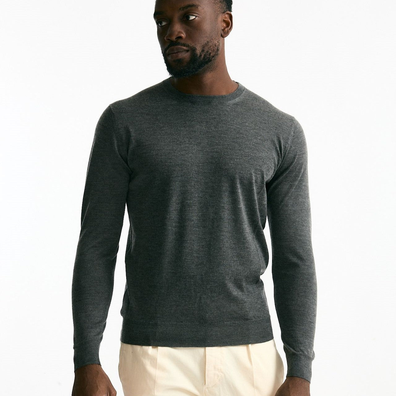 Maglia in cashmere e seta grigio men Mauro ottaviani - 6