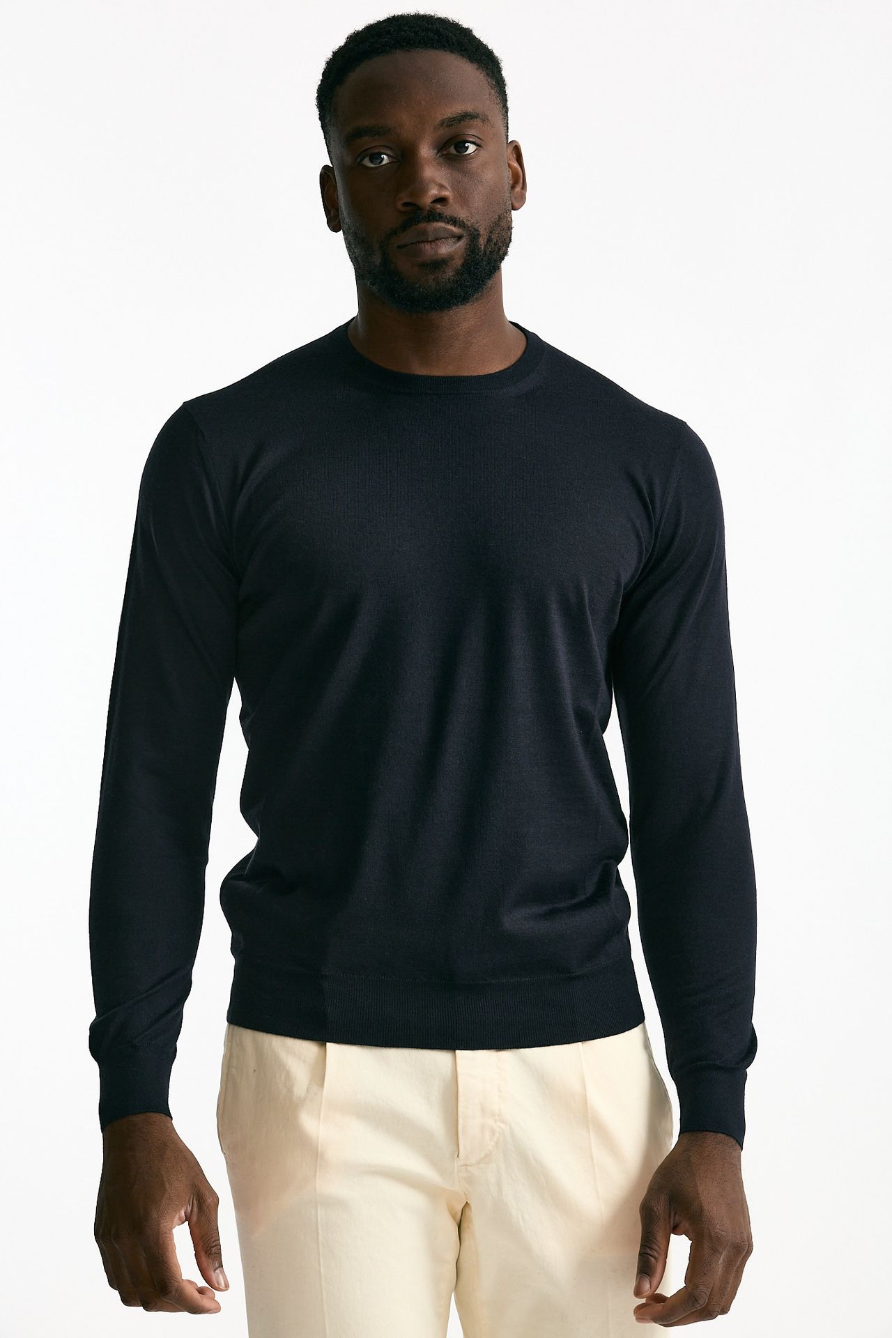 Maglia in cashmere e seta blu men Mauro ottaviani - 1