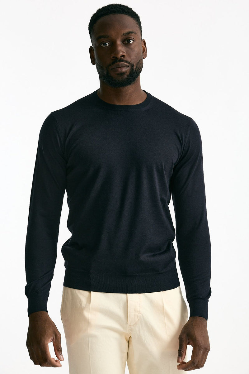 Maglia in cashmere e seta blu men Mauro ottaviani - 1