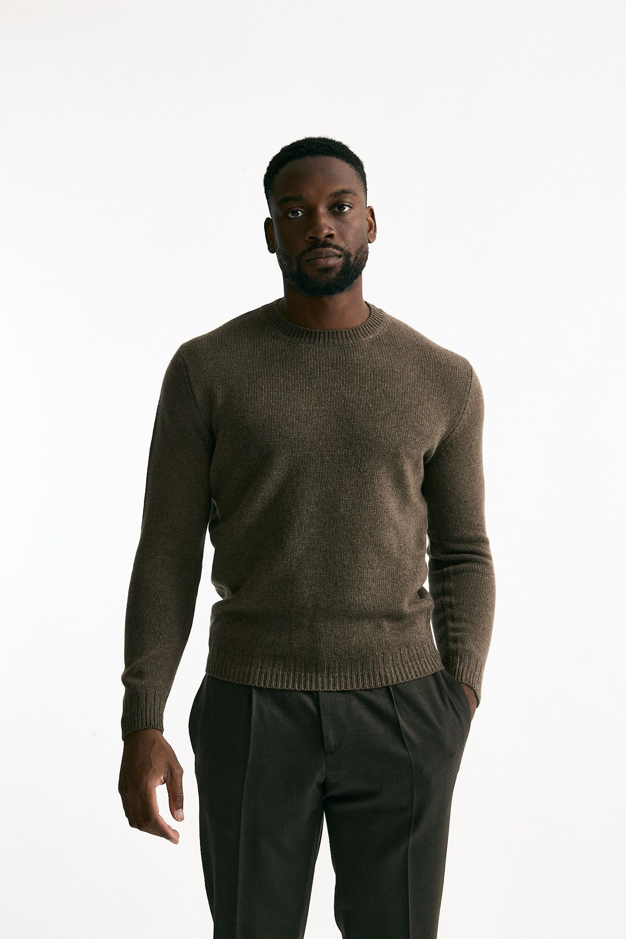 Maglia in cashmere marrone chiaro men Mauro ottaviani - 1