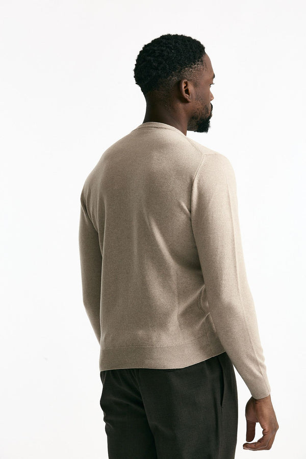 Maglia in lana e cashmere beige men Mauro ottaviani