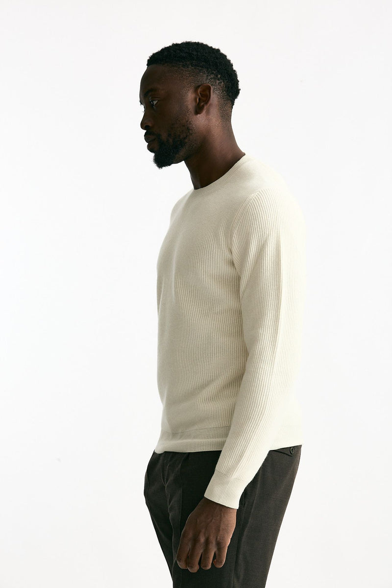 Maglia in lana e cashmere bianco men Mauro ottaviani - 3