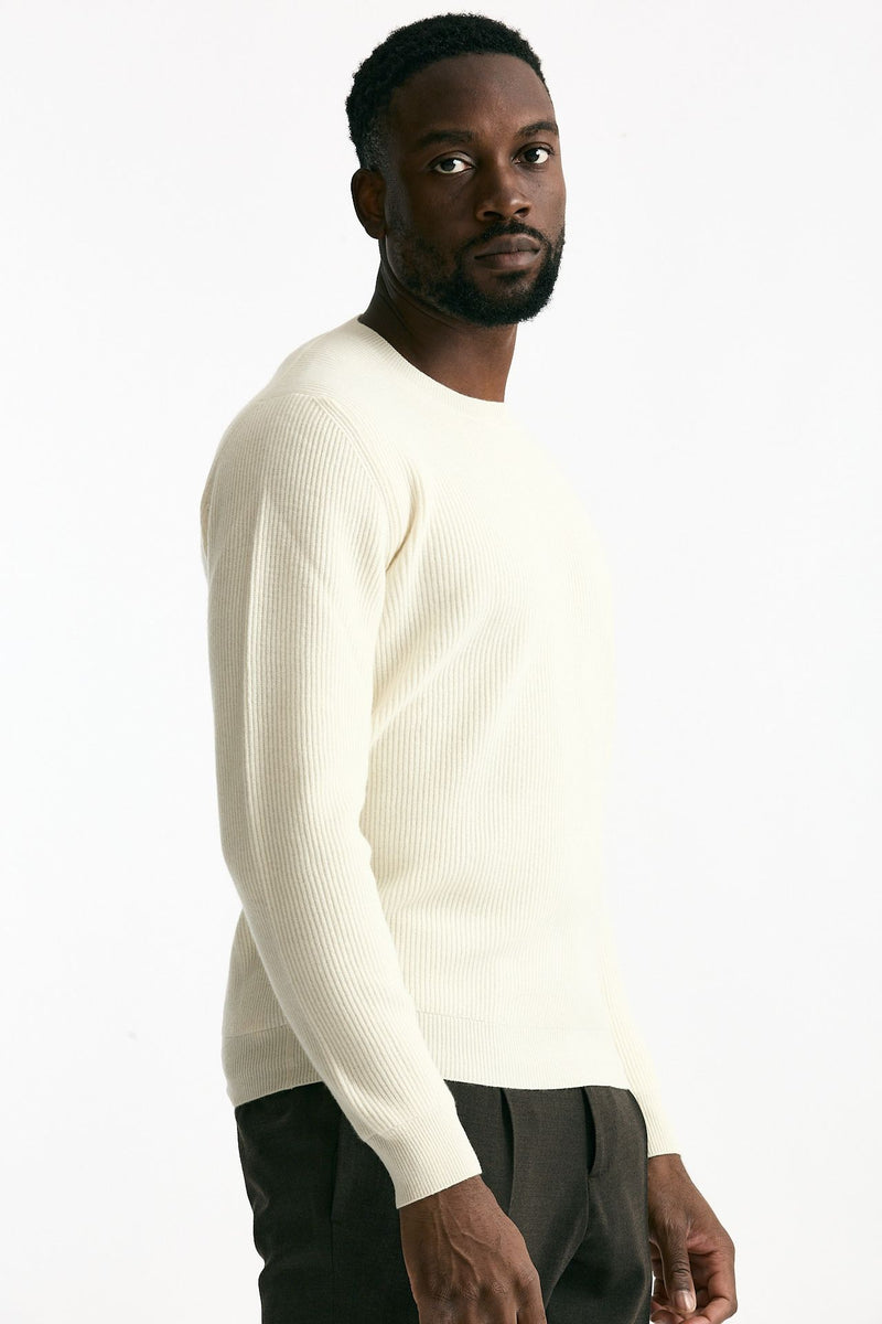 Maglia in lana e cashmere bianco men Mauro ottaviani - 4