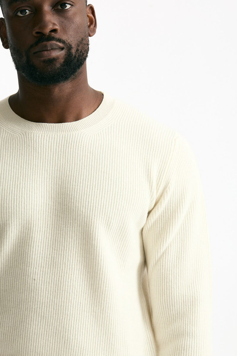 Maglia in lana e cashmere bianco men Mauro ottaviani - 5