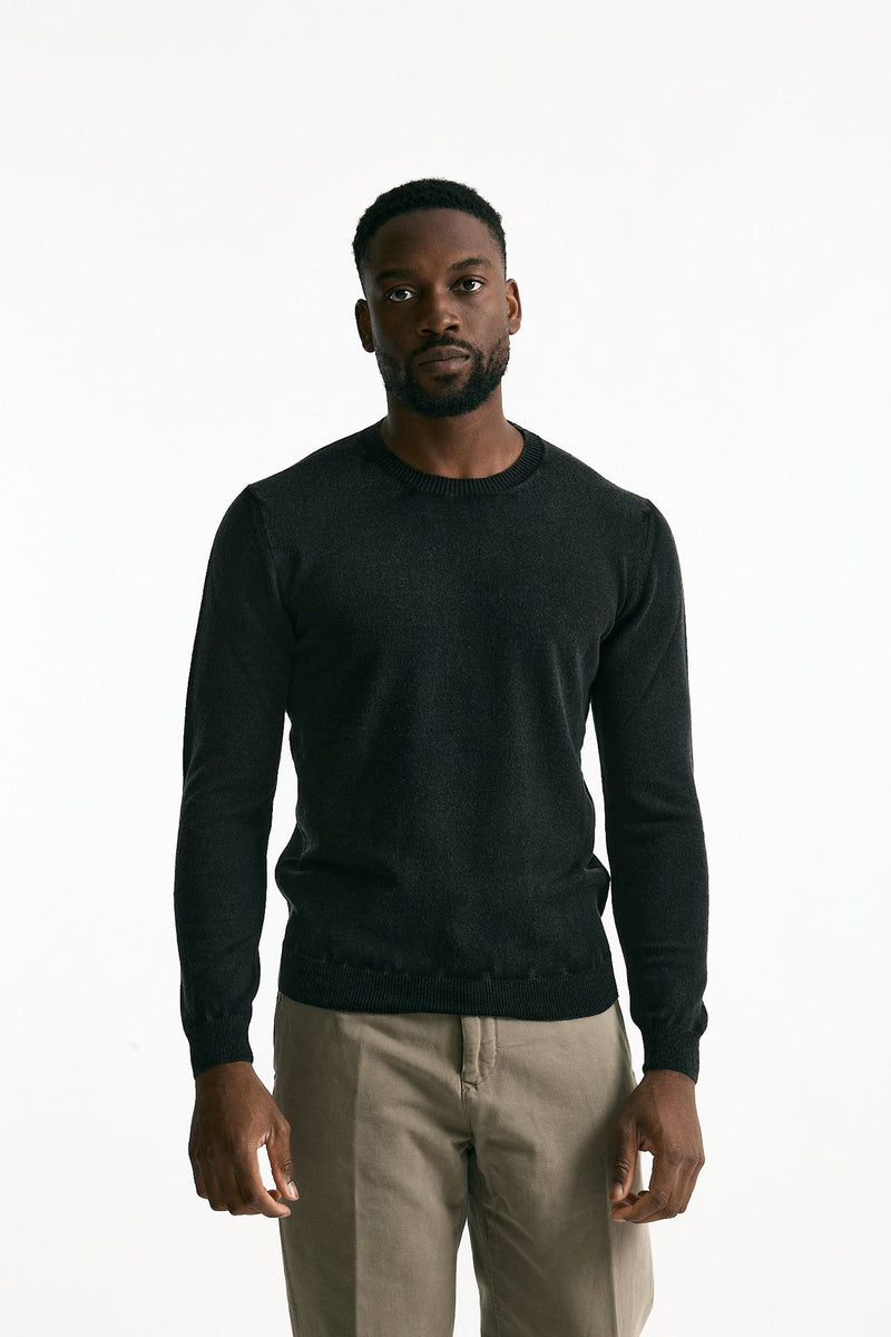 Maglia in lana e cashmere lavata nero men Mauro ottaviani - 2