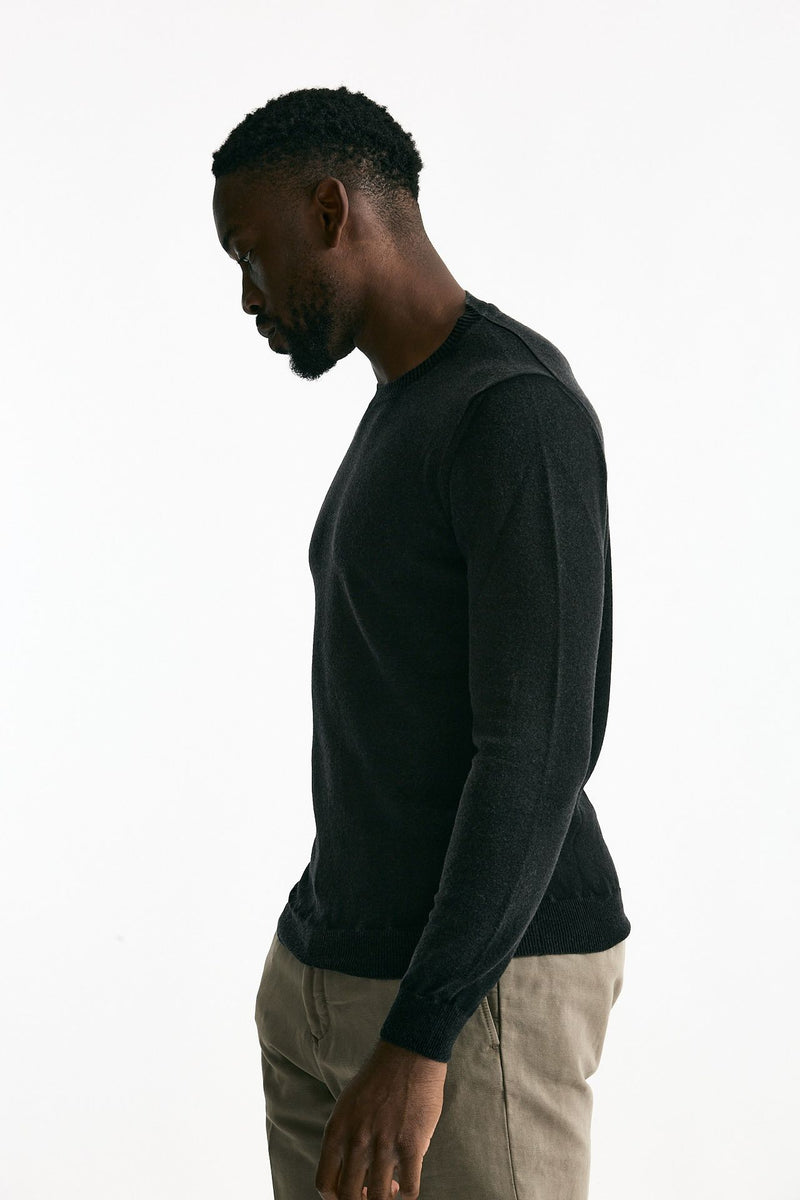 Maglia in lana e cashmere lavata nero men Mauro ottaviani - 1