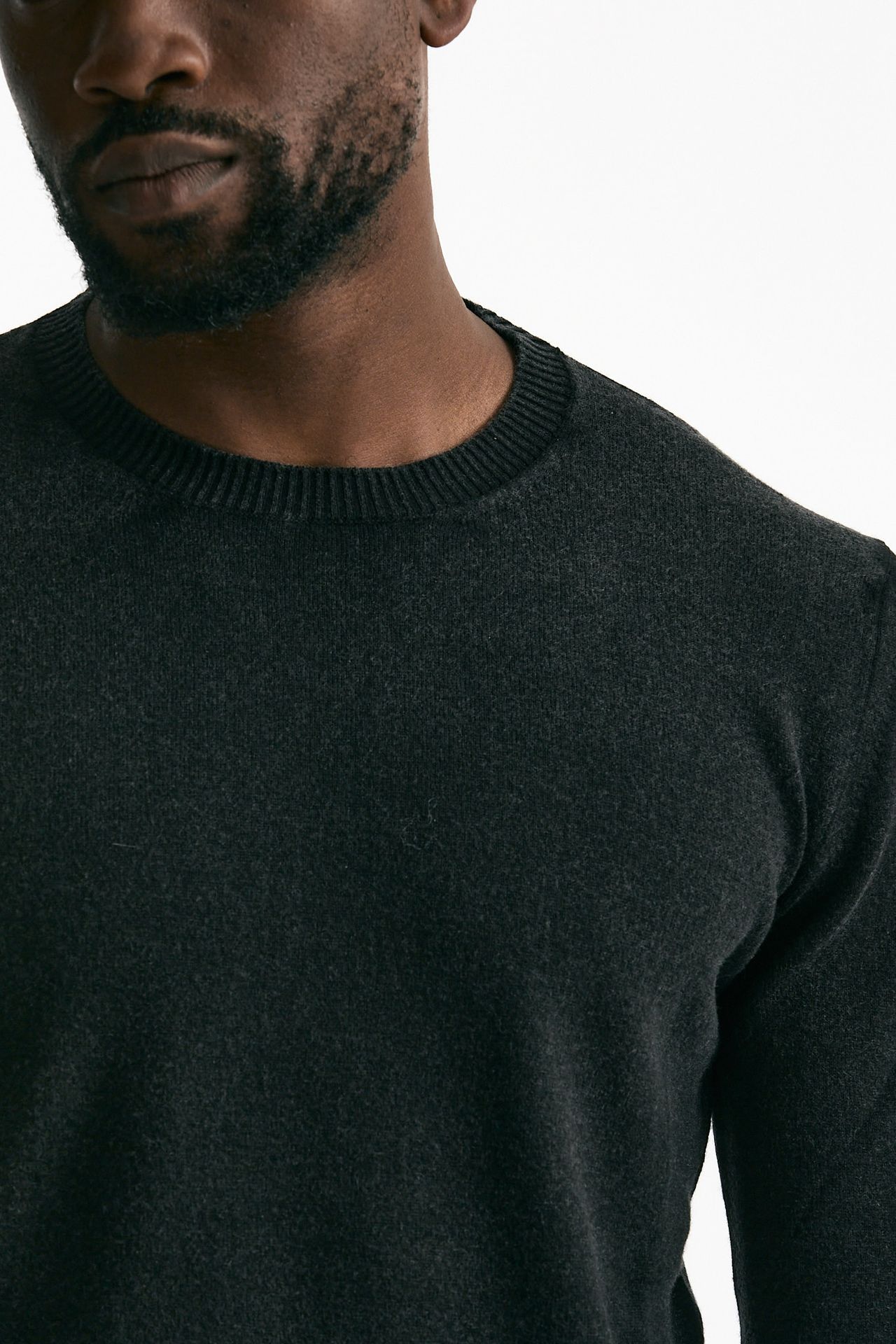 Maglia in lana e cashmere lavata nero men Mauro ottaviani - 5